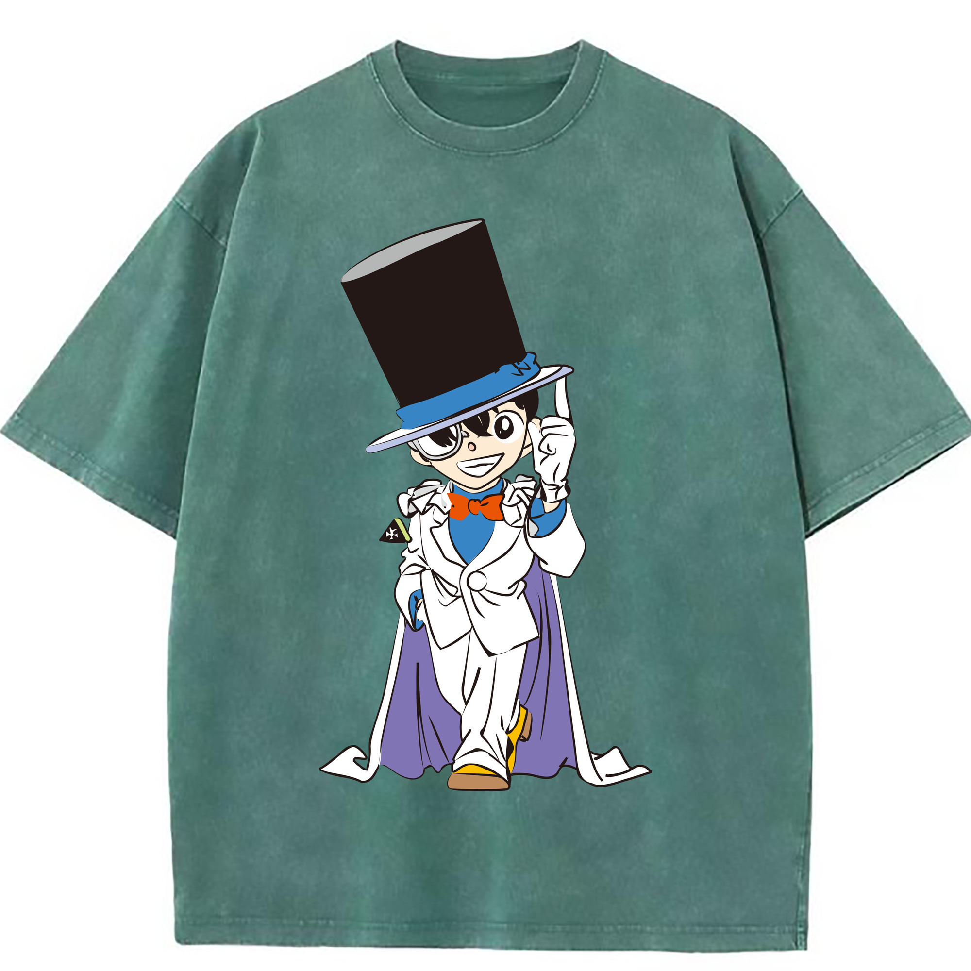 （画像用） 名探偵コナン 江戸川 コナン Detective Conan Conan Edogawa 綿100% ヴィンテージ風 半袖Tシャツ（フロントプリント）